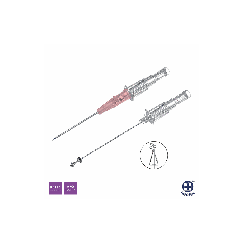 Catheter True Safe 1 - sécurisé (sans ailettes) 18G 45mm