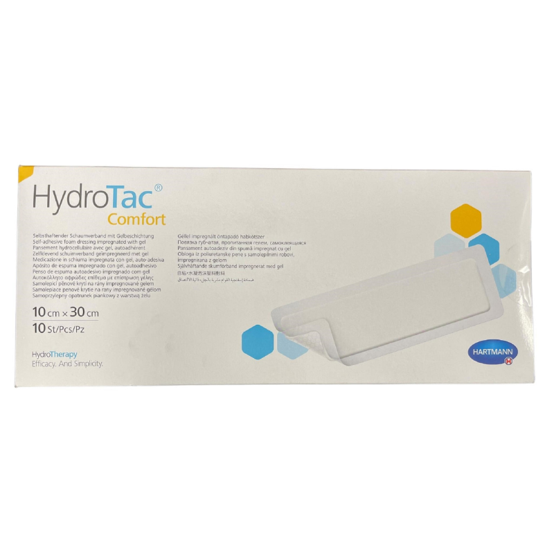 HYDROTAC - Comfort - Pansement Hydrocellulaire Adhésif - 10cm x 30cm