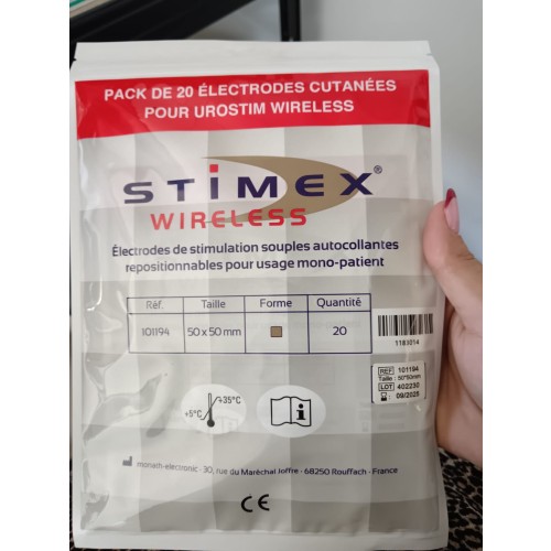 Electrodes STIMEX WIRELESS 50x50 mm carré, pack de 5 sachets de 4 electrodes